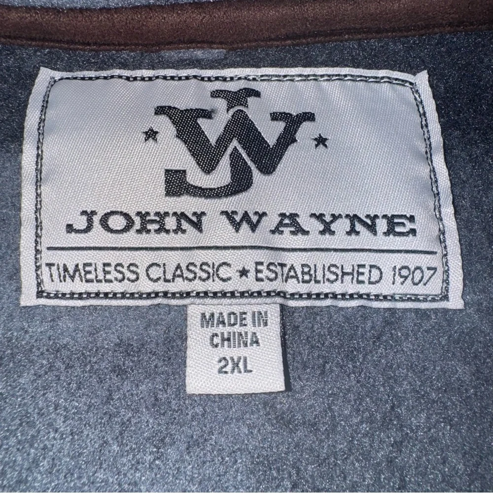 John Wayne Men’s Sz 2XL Timeless Classic Fleece Pullover Plaid Jacket Thick Warm